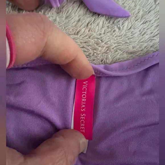RARE Victoria's Secret Lavender bikini 32B top and XS bottom Swimwear - Picture 3 of 12